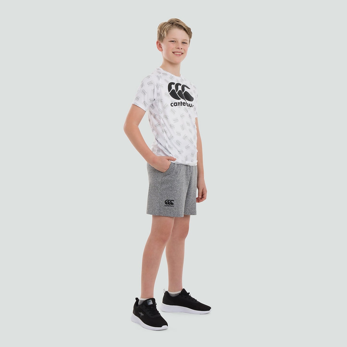 JUNIOR CANTERBURY UNISEX COTTON SHORTS GREY