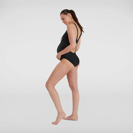 WOMEN'S MATERNITY FITNESS SWIMSUIT BLACK