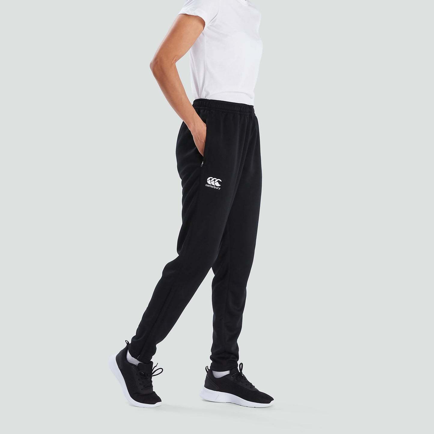 WOMENS CANTERBURY STRETCH TAPERED PANT BLACK
