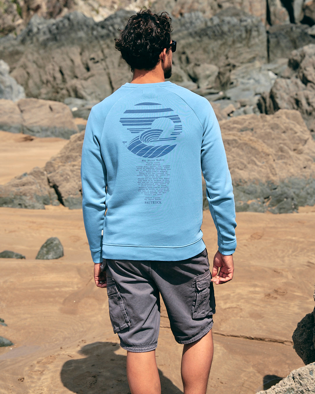 Atlantic - Mens Crew Sweat - Light Blue