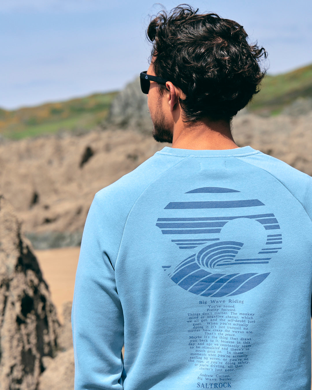 Atlantic - Mens Crew Sweat - Light Blue