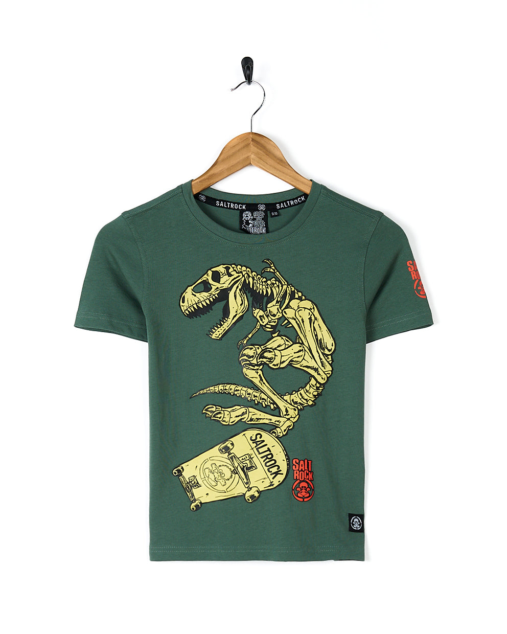 Dinosk8 - Kids Short Sleeve T-Shirt - Green