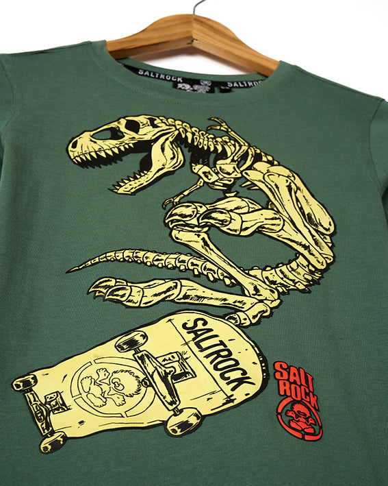 Dinosk8 - Kids Short Sleeve T-Shirt - Green