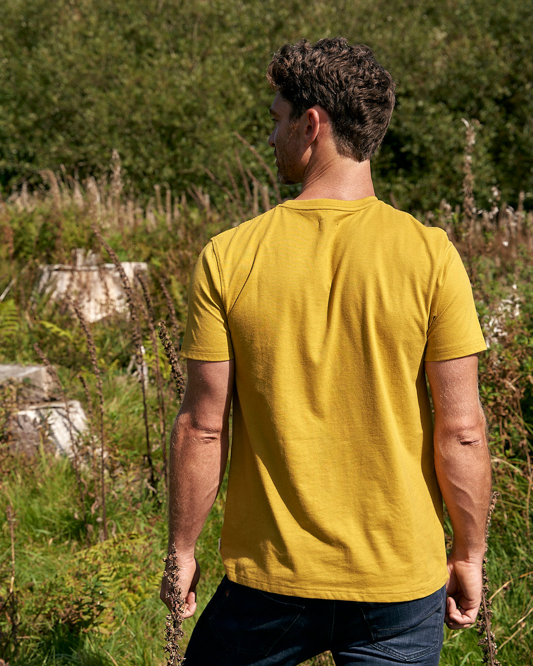 Geo Peak - Mens Short Sleeve T-Shirt - Yellow