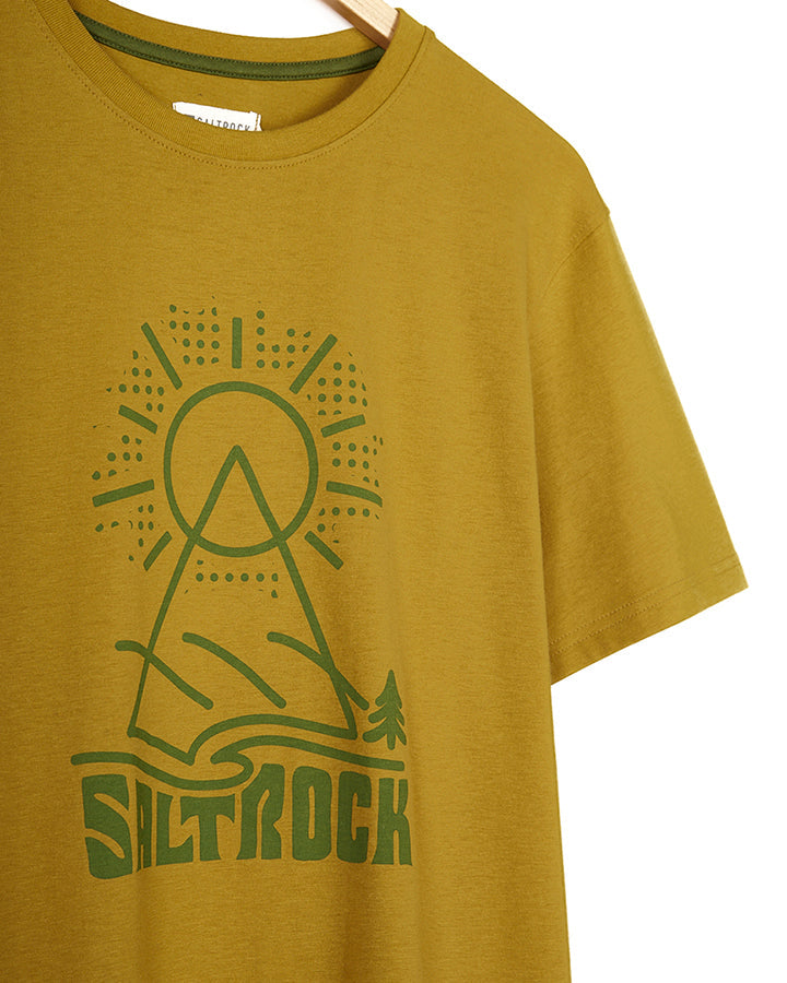 Geo Peak - Mens Short Sleeve T-Shirt - Yellow
