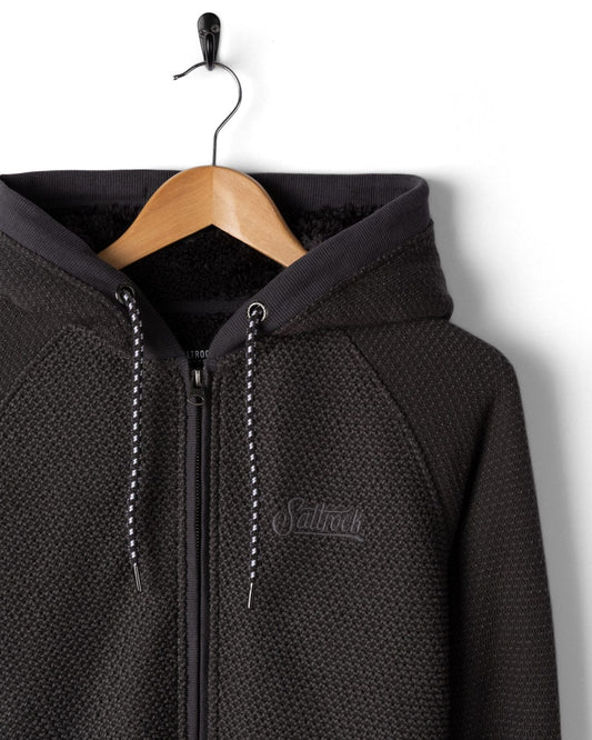 Hall Embro - Mens Borg Lined Hoodie - Dark Grey