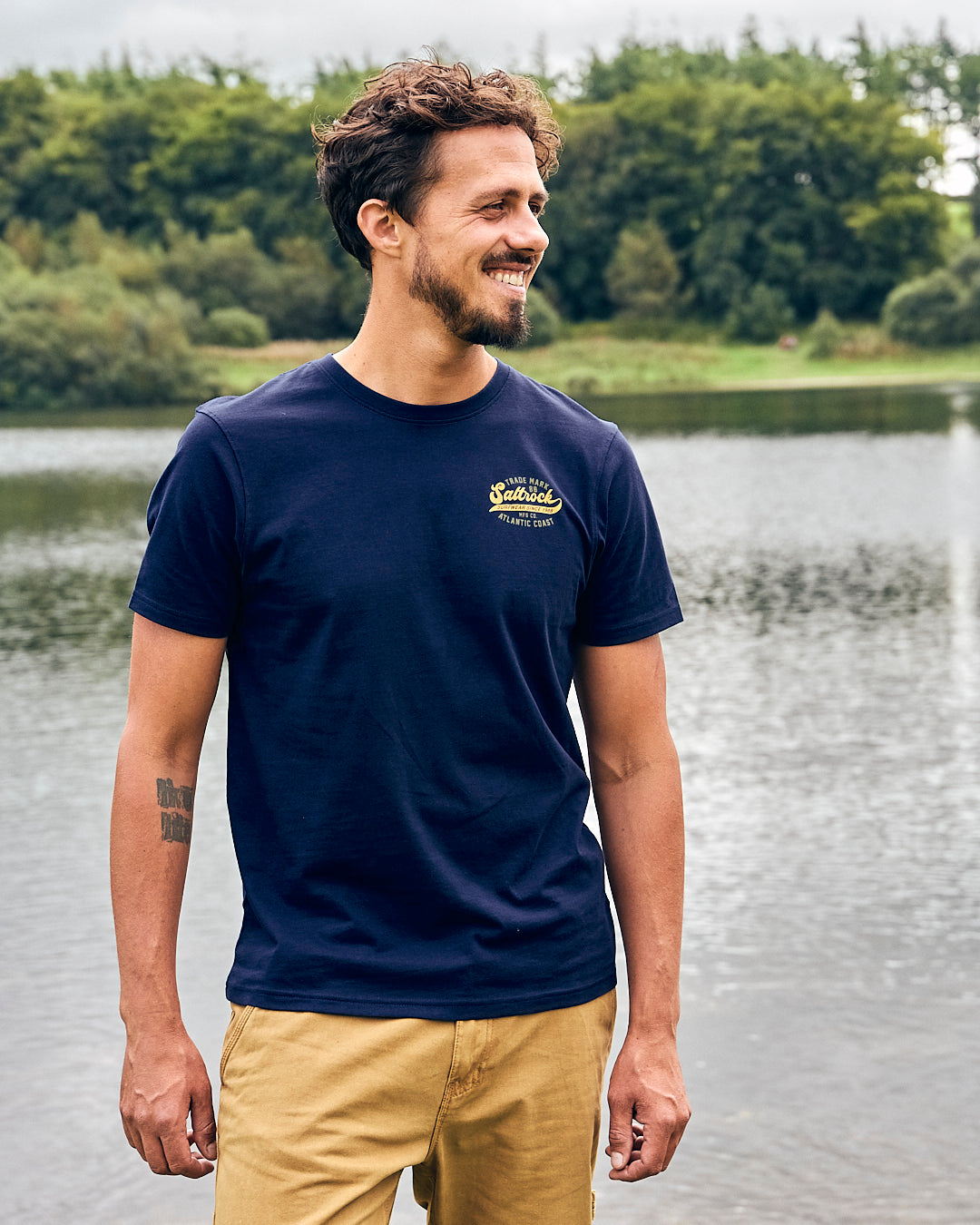Home Run - Mens Short Sleeve T-Shirt - Dark Blue
