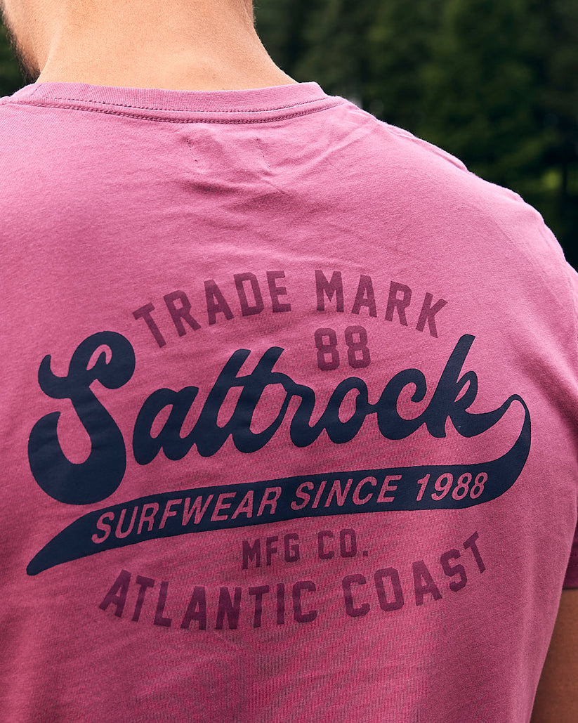 Home Run - Mens Short Sleeve T-Shirt - Dark Pink