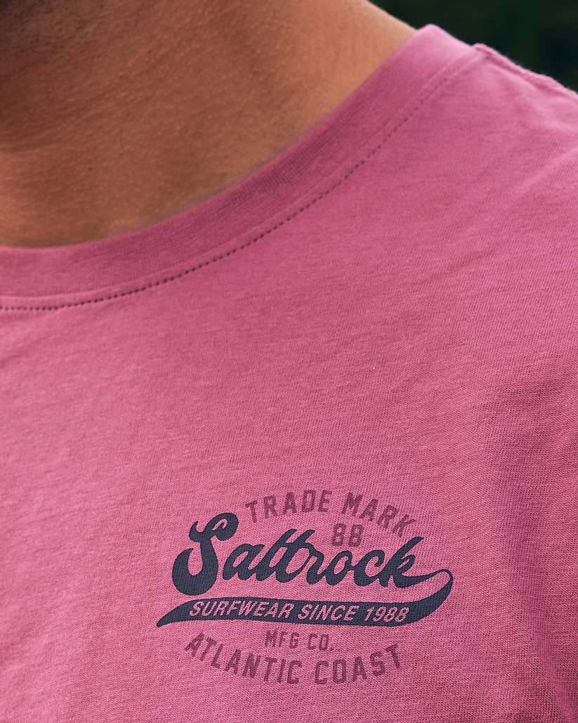 Home Run - Mens Short Sleeve T-Shirt - Dark Pink