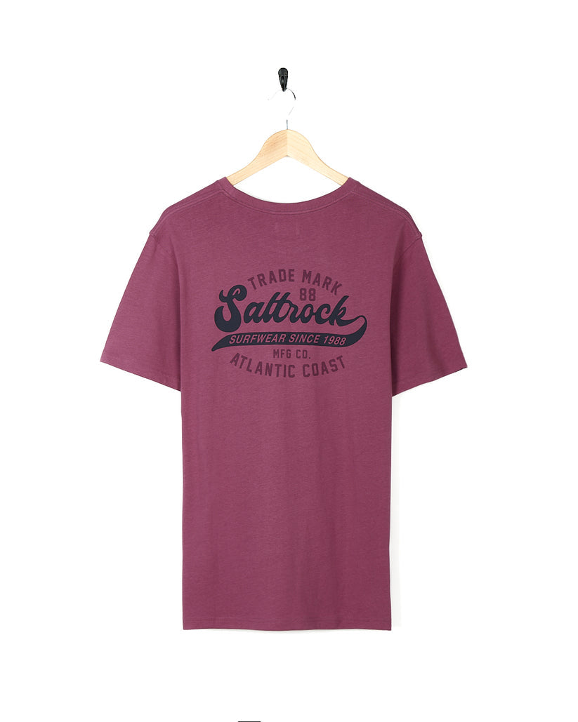 Home Run - Mens Short Sleeve T-Shirt - Dark Pink
