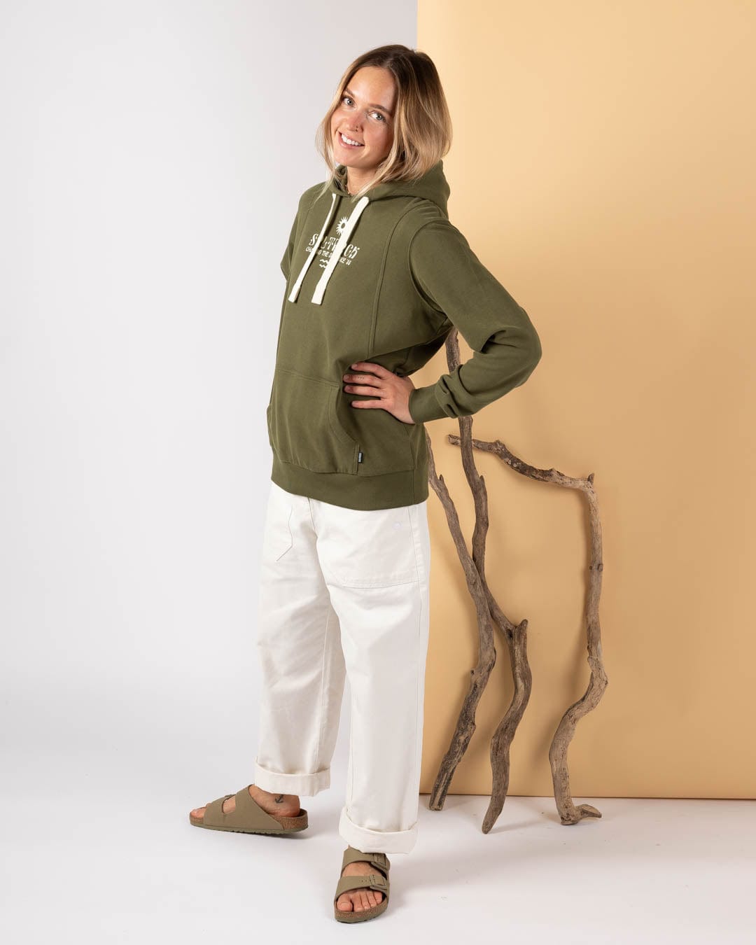 Solace - Womens Pop Hoodie - Green