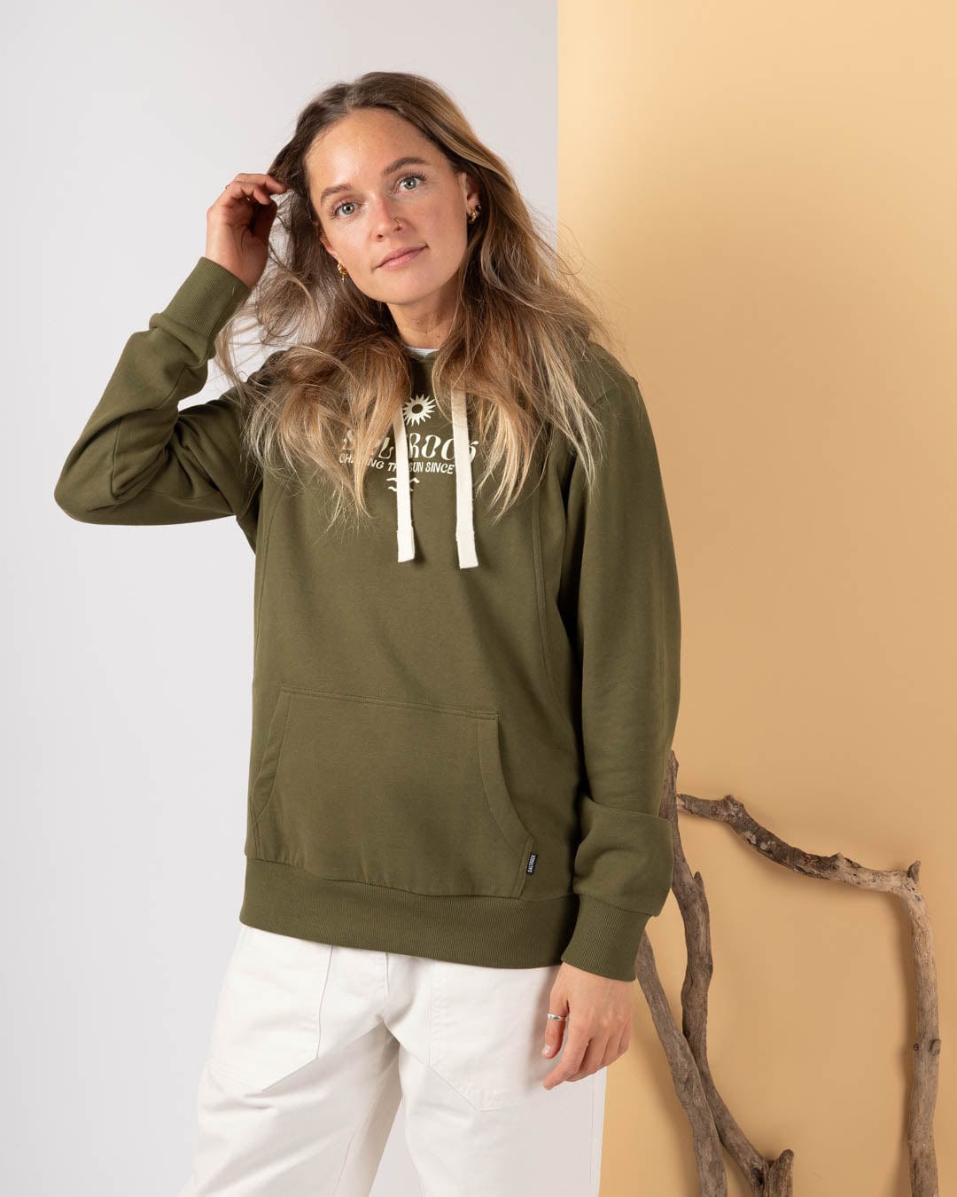 Solace - Womens Pop Hoodie - Green