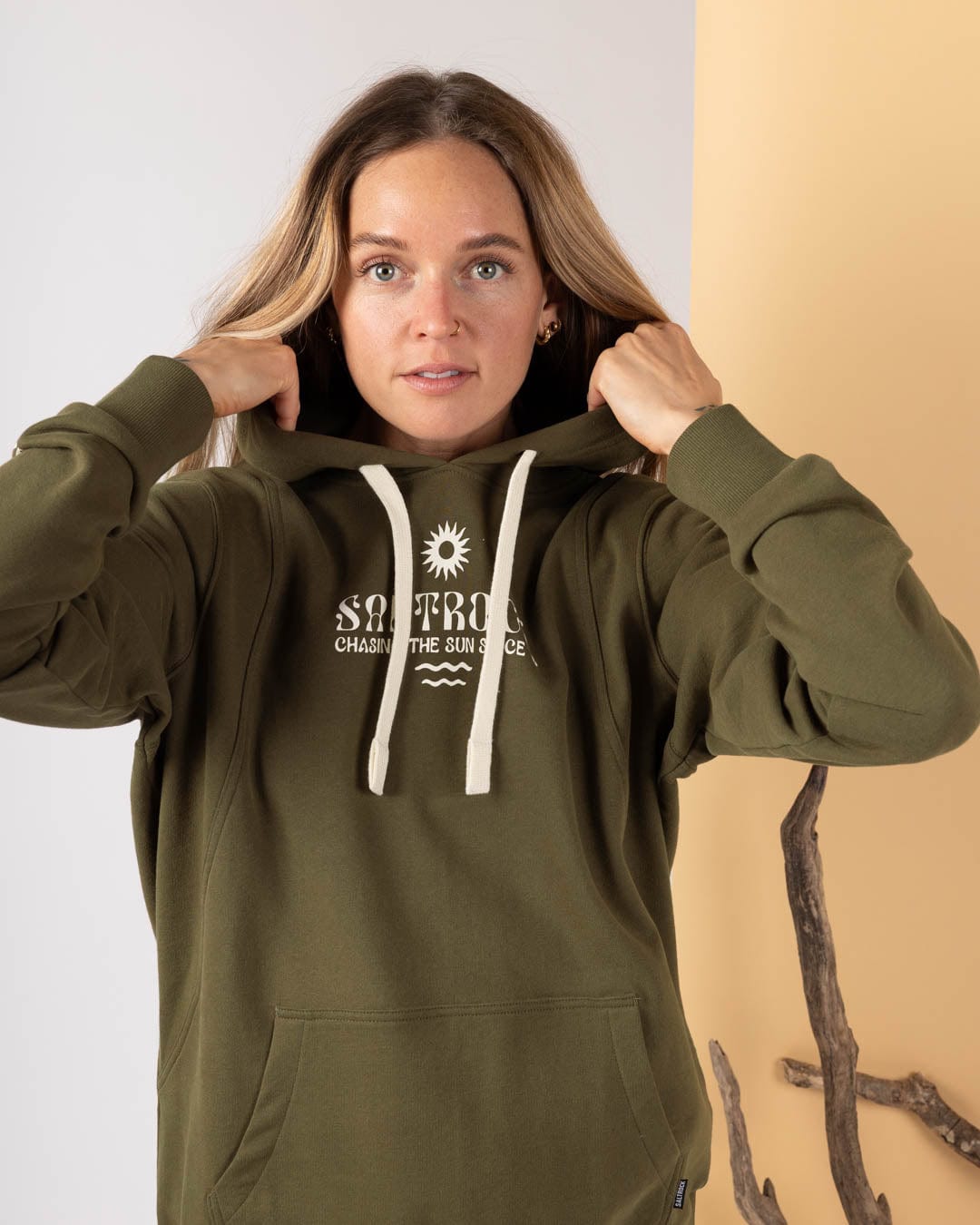 Solace - Womens Pop Hoodie - Green