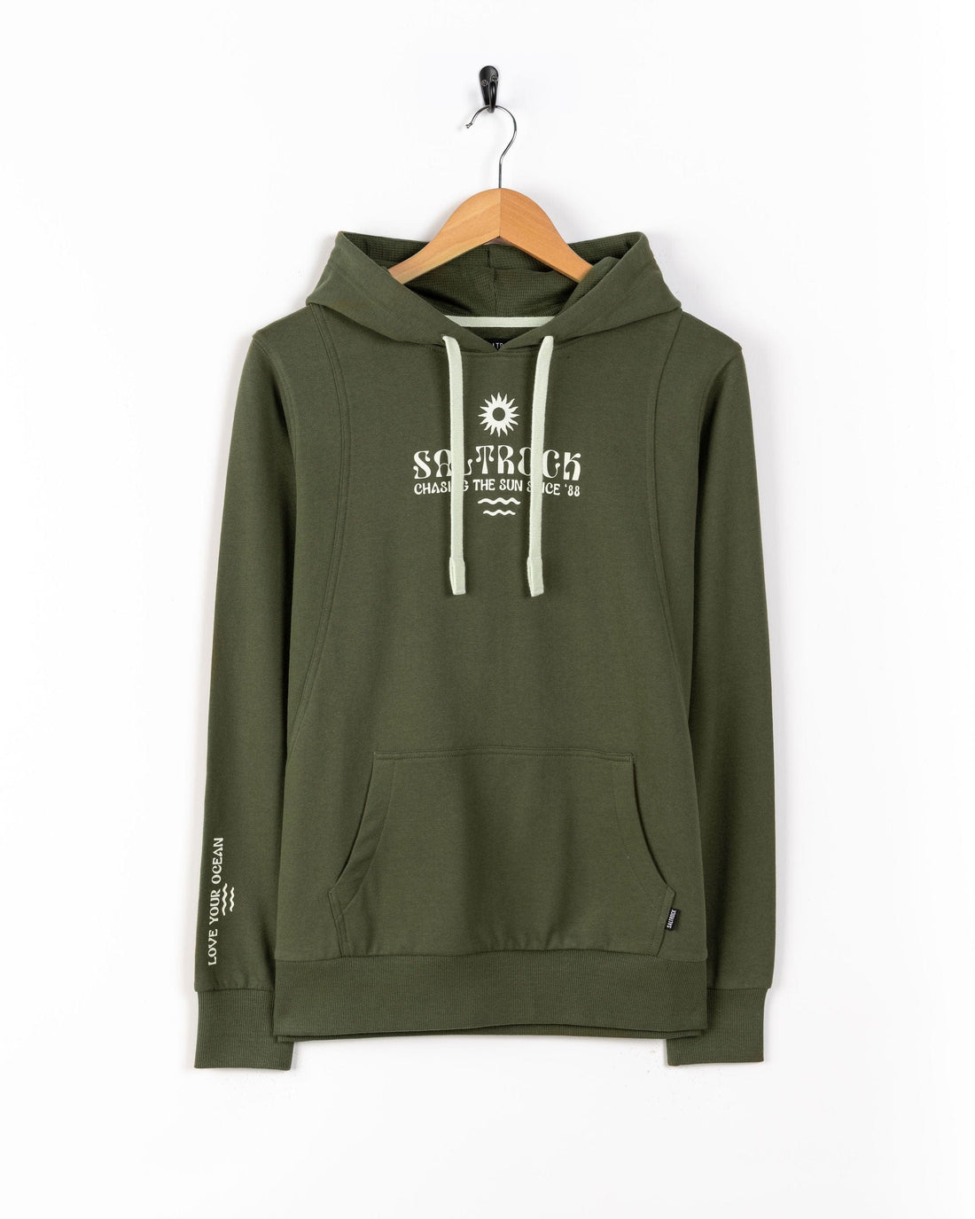 Solace - Womens Pop Hoodie - Green