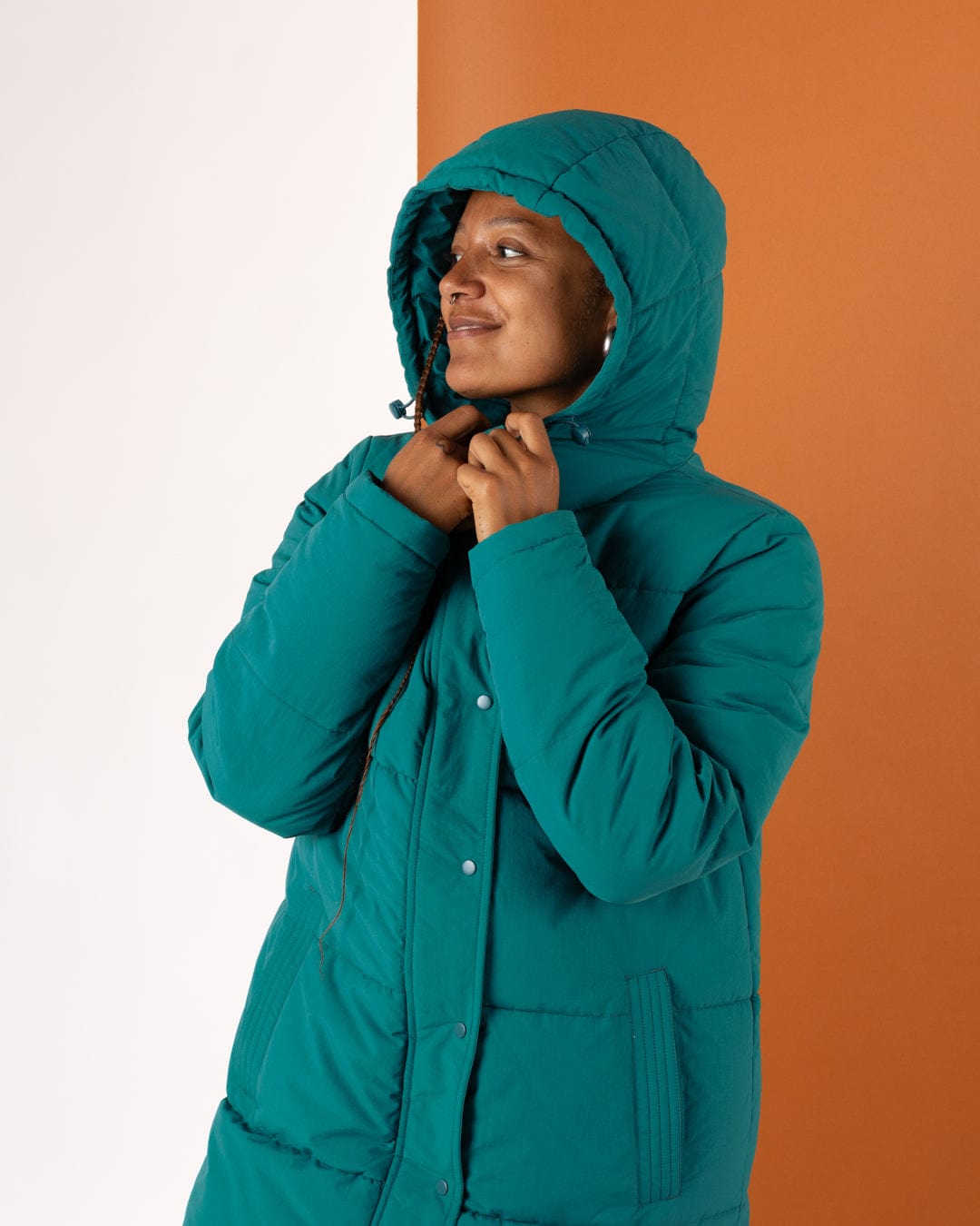 Tahoe - Womens Longline Padded Coat - Teal