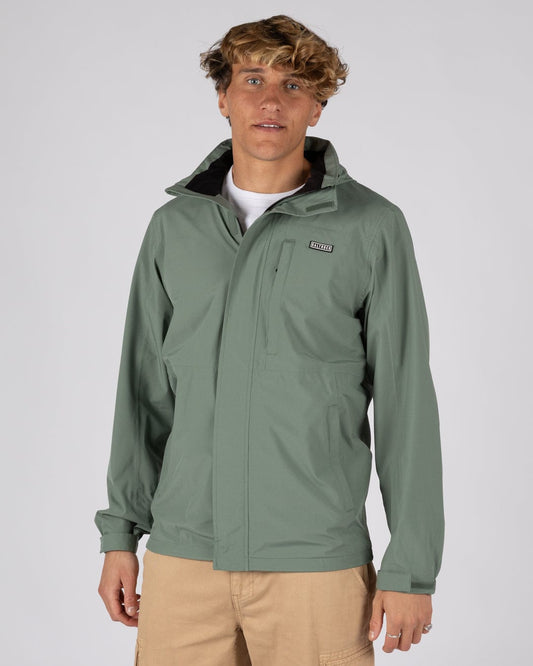 Whistler II -Mens Waterproof Hooded Jacket in Light Green
