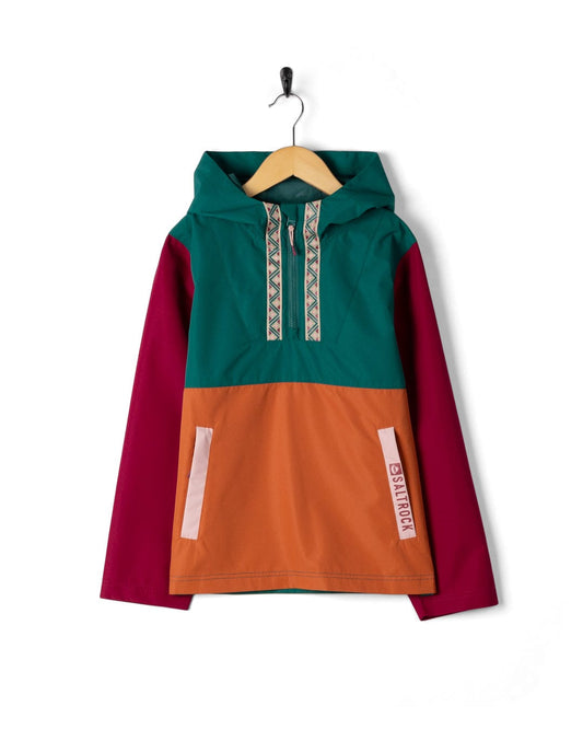 Drea - Kids Water Resistant Colour Blocked Jacket - Teal
