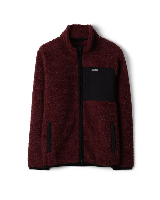 Wye Nep Mens Zip Fleece in Red