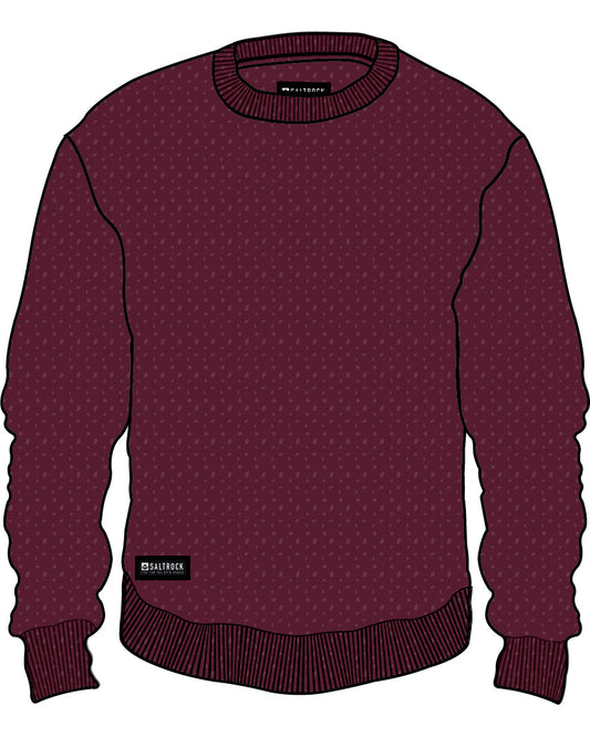 Bowen - Mens Knitted Jumper - Dark Purple