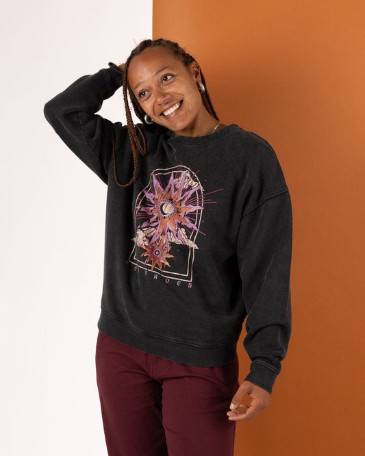 Eclipse - Womens Oversized Sweat Shirt - Black