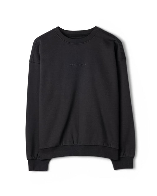 Perfect Set Womens Oversized Sweatshirt In Black