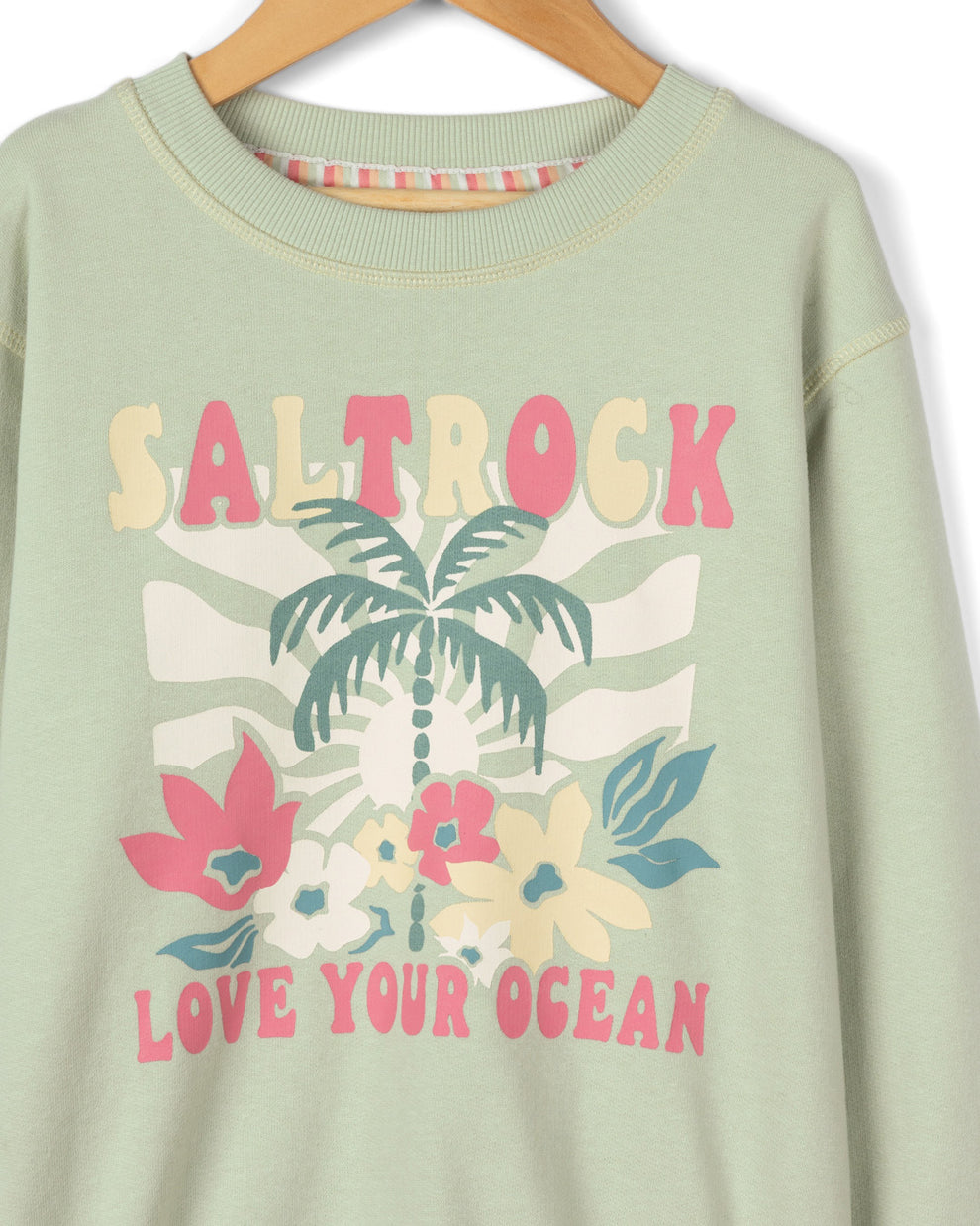 Sun Daze Kids Sweatshirt in Light Green