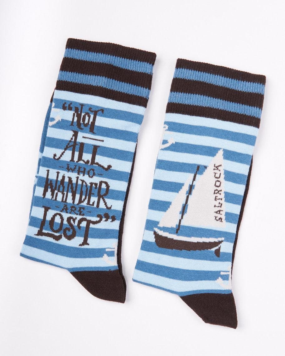 Saltrock Lost Ships Socks - Blue
