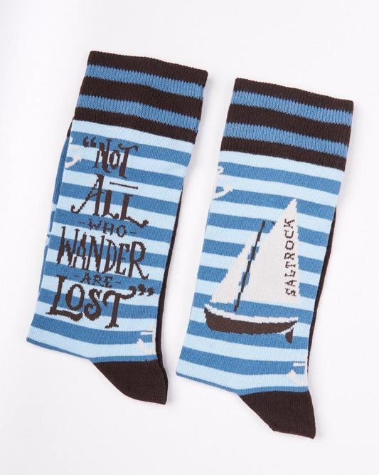 Saltrock Lost Ships Socks - Blue