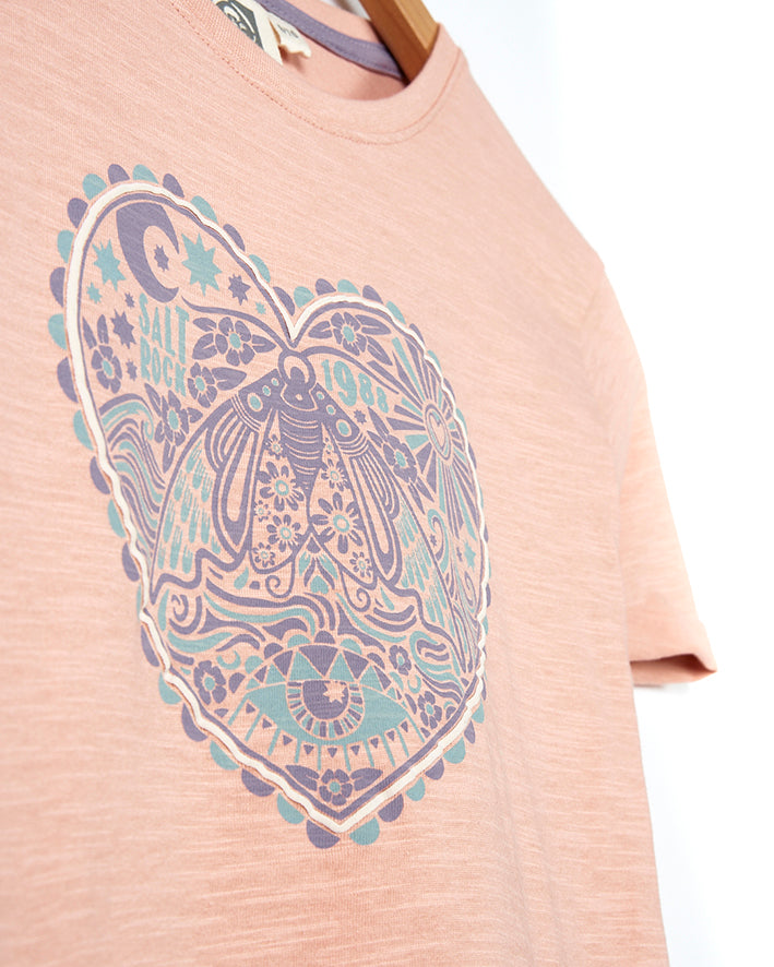 Magic Moth - Kids Short Sleeve T-Shirt - Light Pink