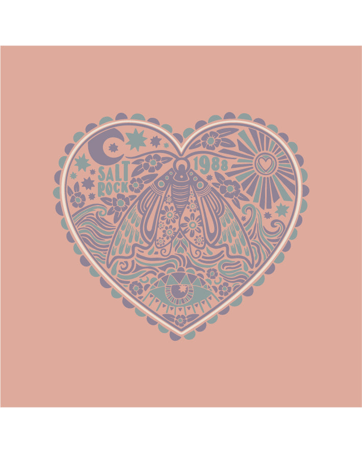Magic Moth - Kids Short Sleeve T-Shirt - Light Pink