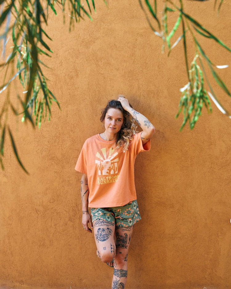 Saltrock Sunshine - Womens Cropped T-Shirt - Orange