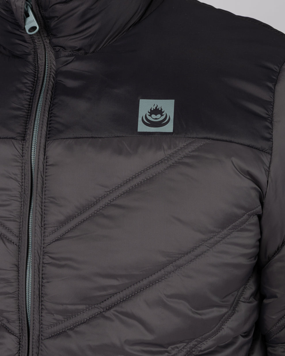 Racer Mens Water Resistant Padded Jacket in Black