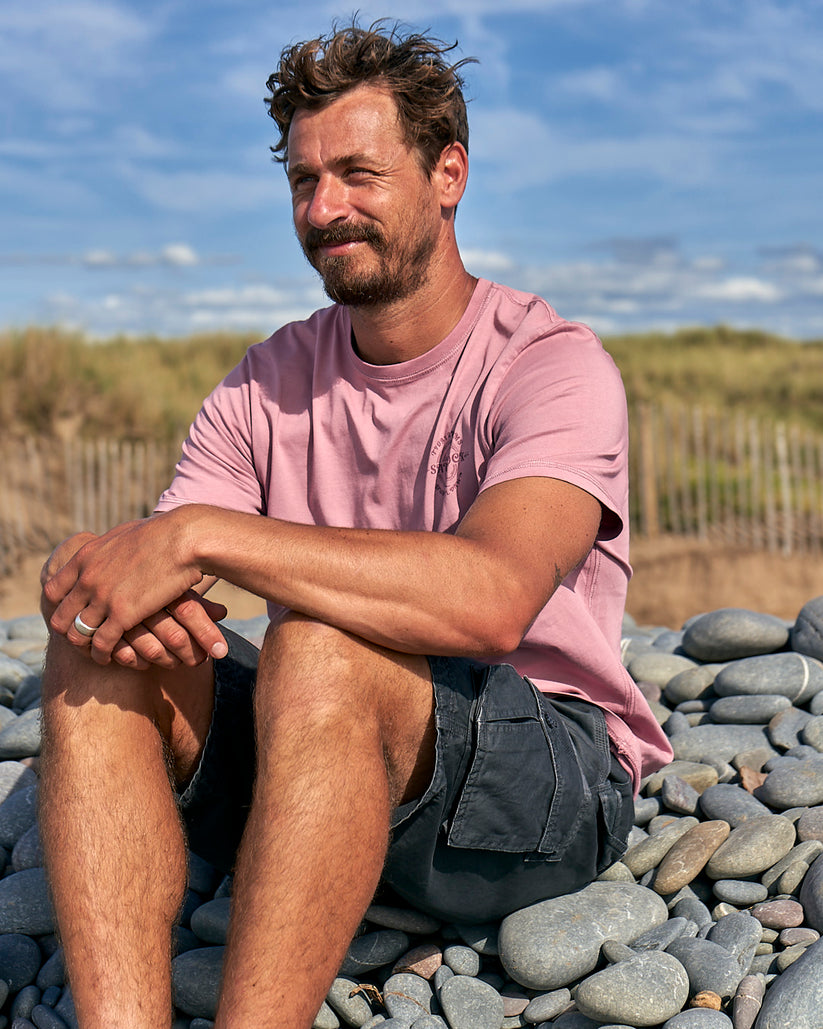 Tidal Rhythms - Mens Short Sleeve T-Shirt - Pink