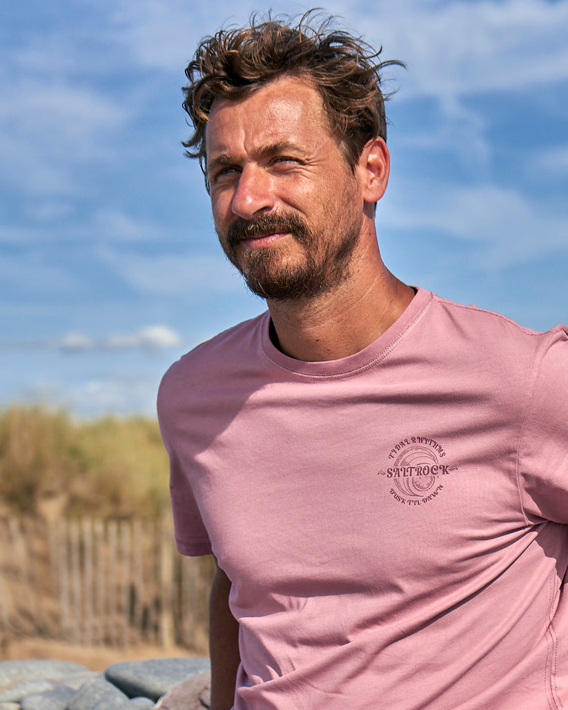 Tidal Rhythms - Mens Short Sleeve T-Shirt - Pink
