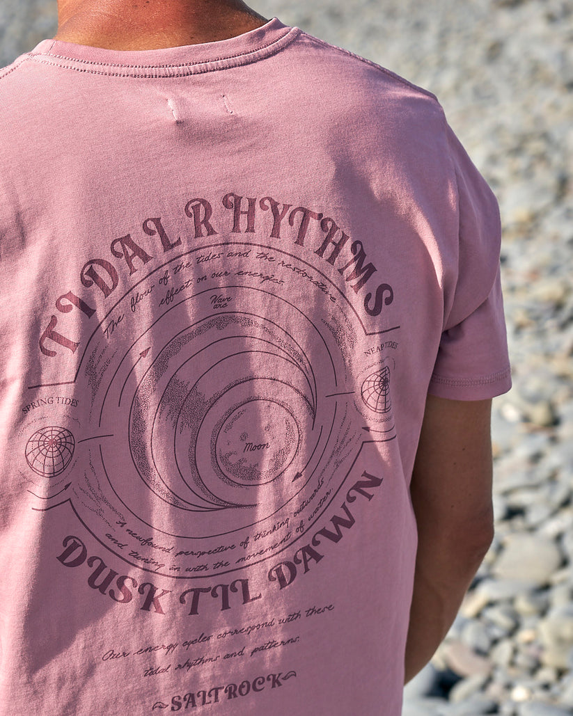 Tidal Rhythms - Mens Short Sleeve T-Shirt - Pink