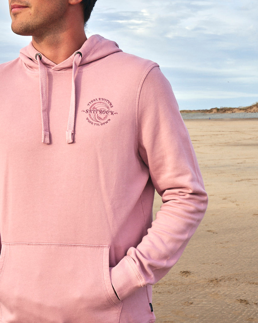 Tidal Rhythms - Mens Pop Hoodie - Pink