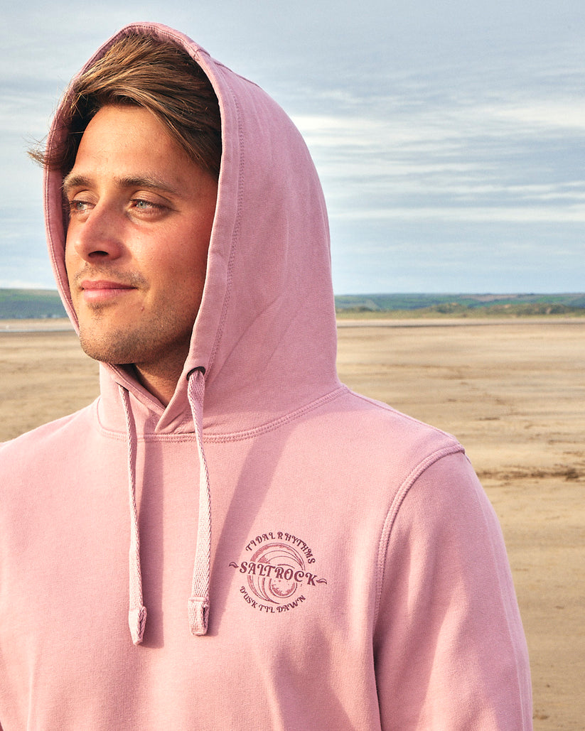 Tidal Rhythms - Mens Pop Hoodie - Pink