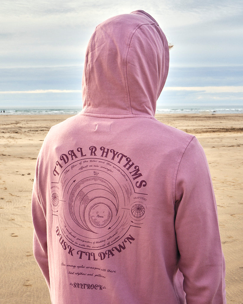 Tidal Rhythms - Mens Pop Hoodie - Pink