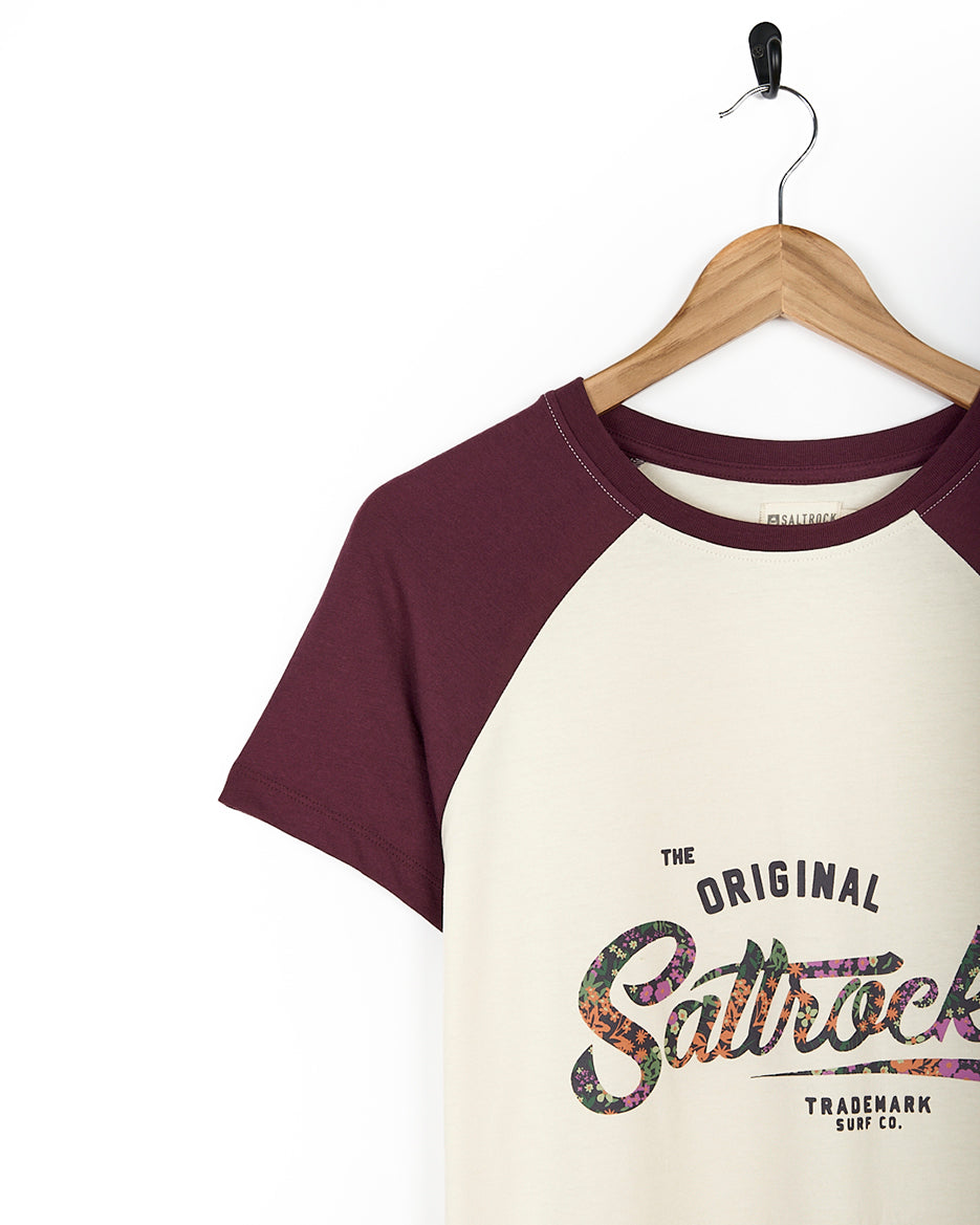 Trademark Floral - Womens Short Sleeve T-Shirt - Cream