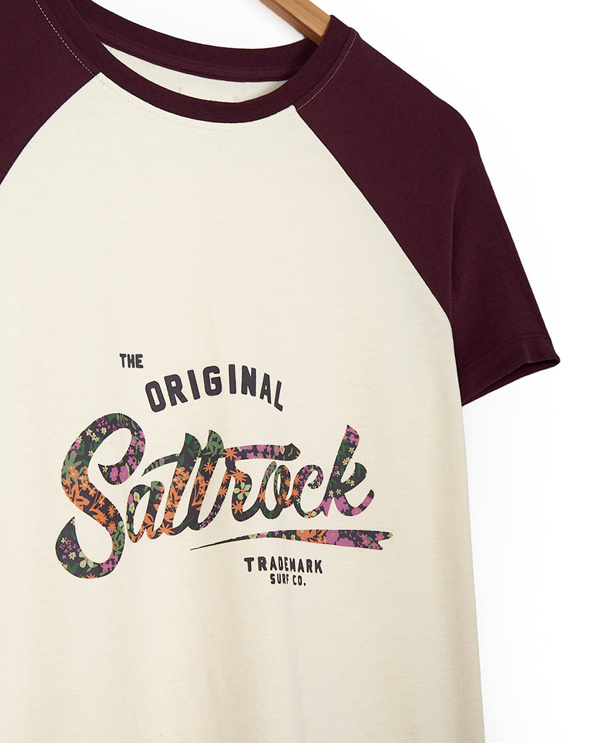 Trademark Floral - Womens Short Sleeve T-Shirt - Cream