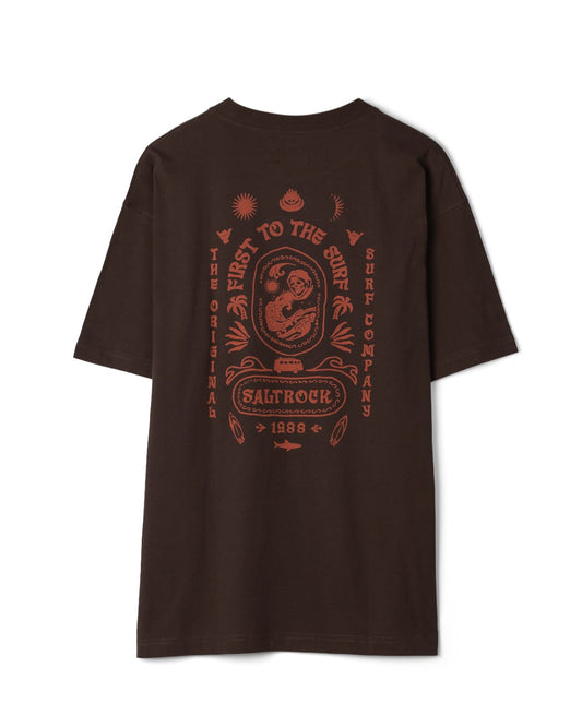 Cult Mens Oversized T-Shirt in Brown