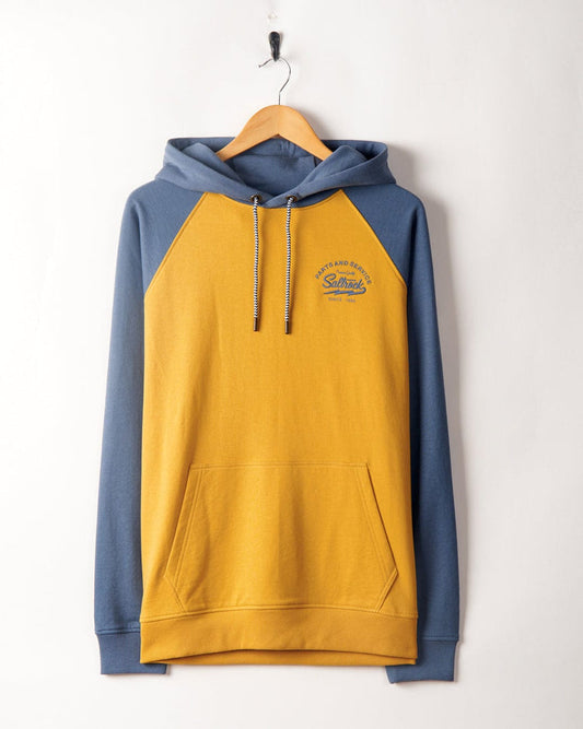 Vegas Script - Mens Pop Raglan Hoodie - Yellow