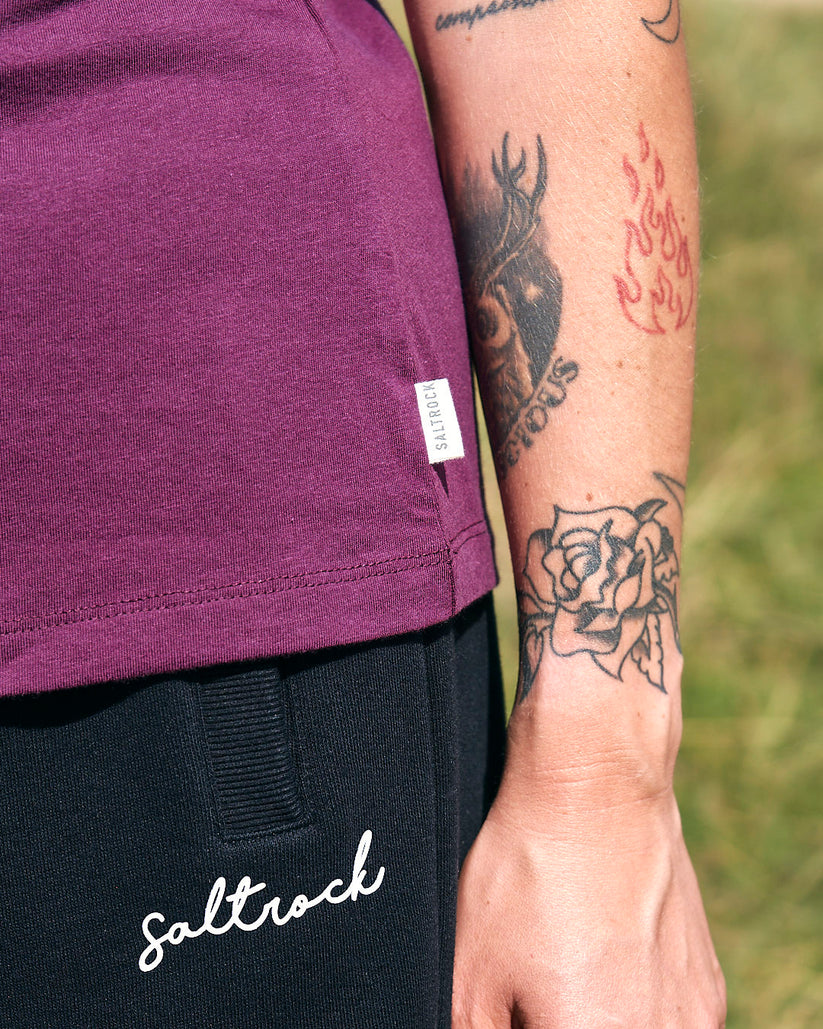 Velator - Womens Short Sleeve T-Shirt - Dark Purple