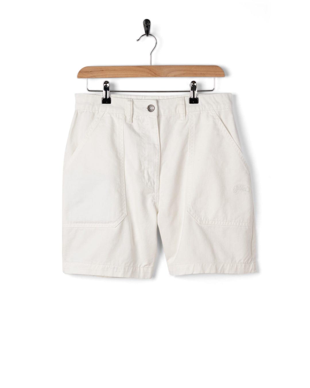 Ogden - Womens Longline Chino Shorts - White