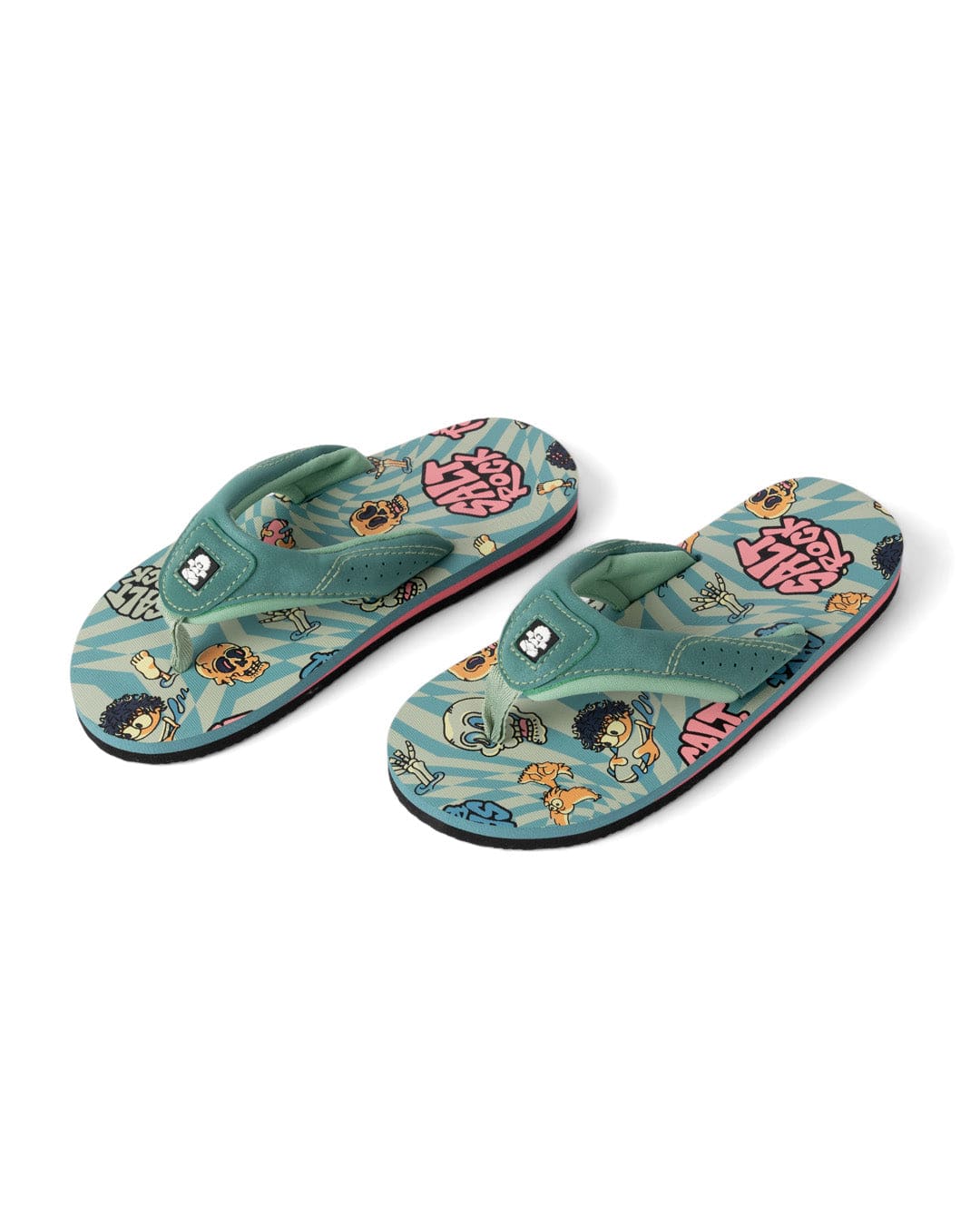 Lush Waves Kids Flip Flops in Blue