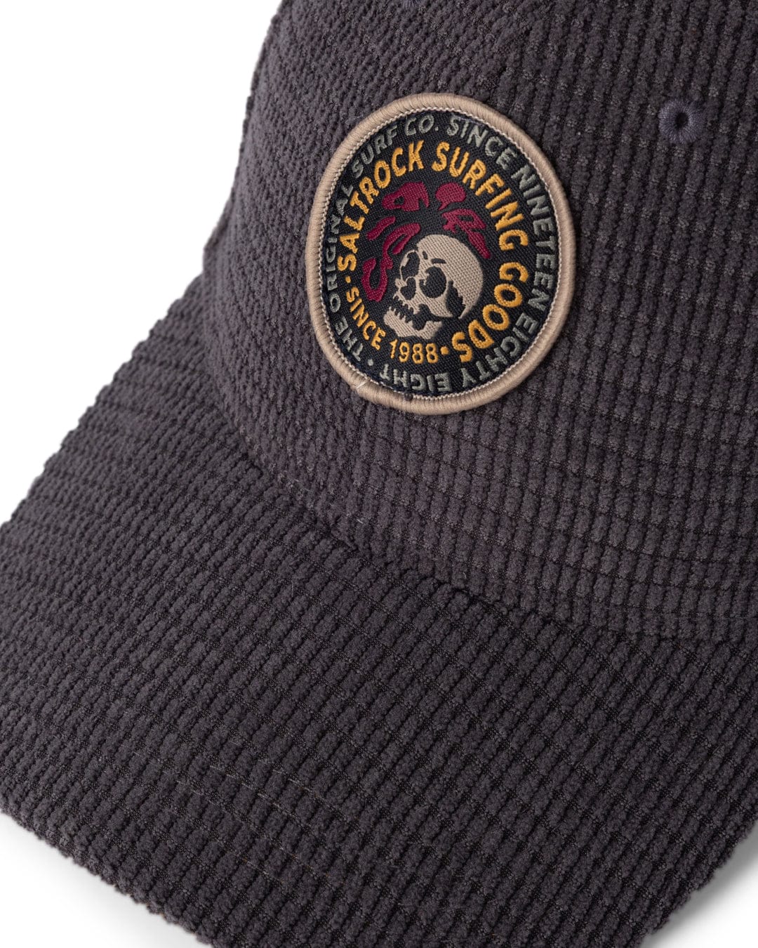 Trail Waffle Cord Cap in Dark Grey