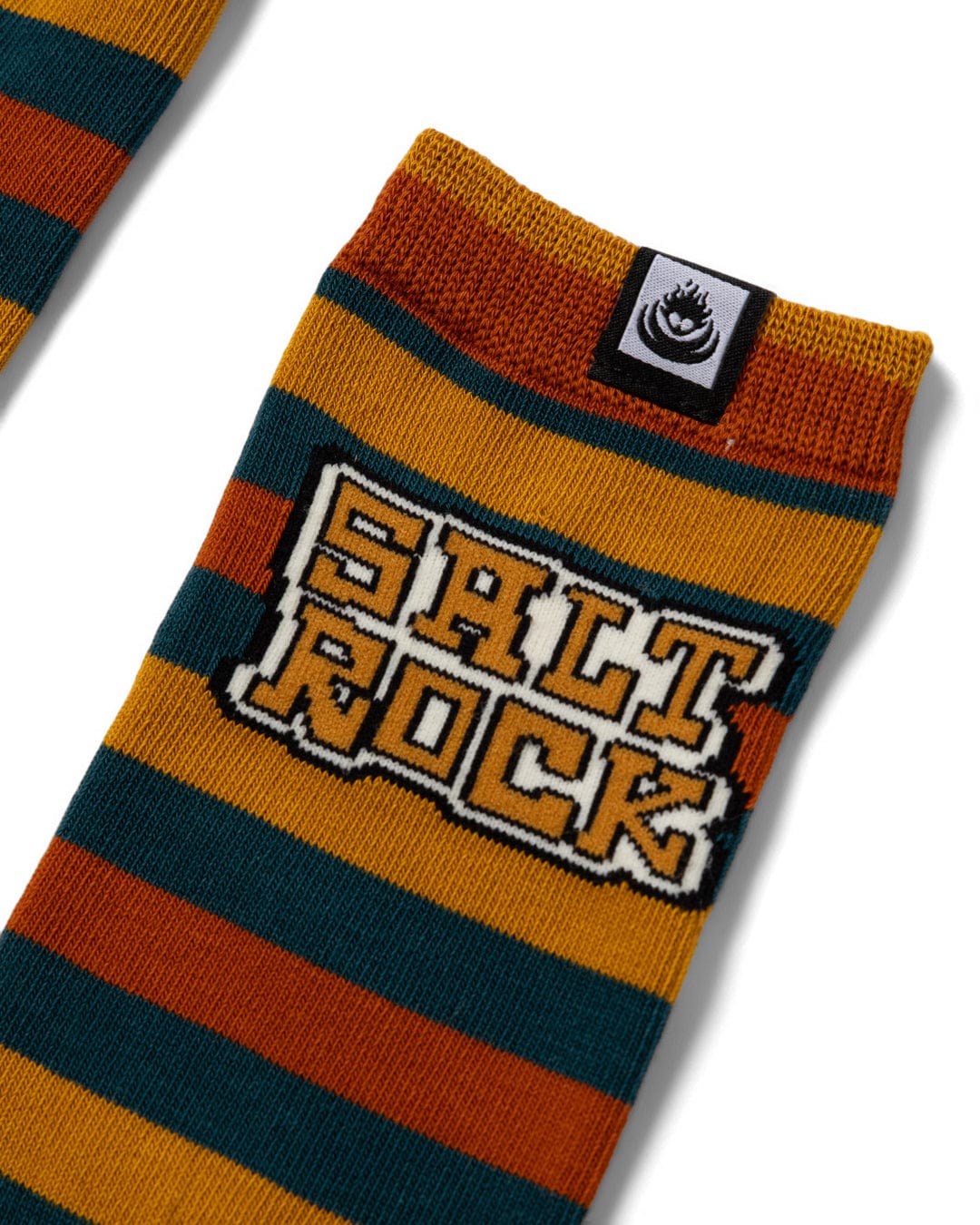 Creek - Kids Socks - Teal/Yellow Stripe