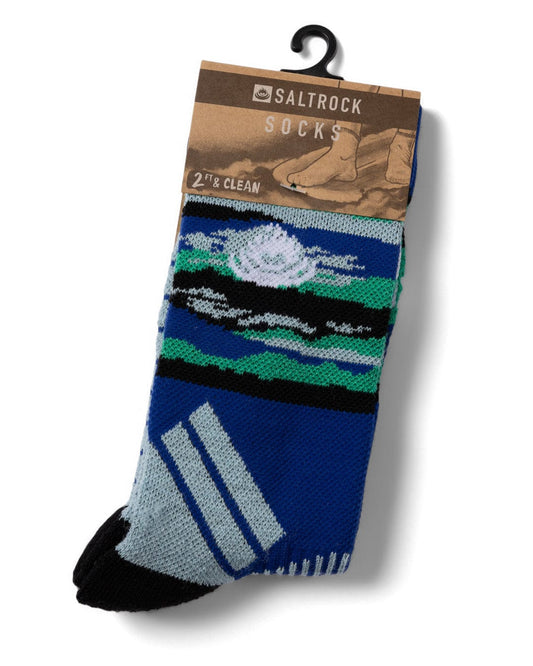 Mountainscape - Hiking Socks - Blue
