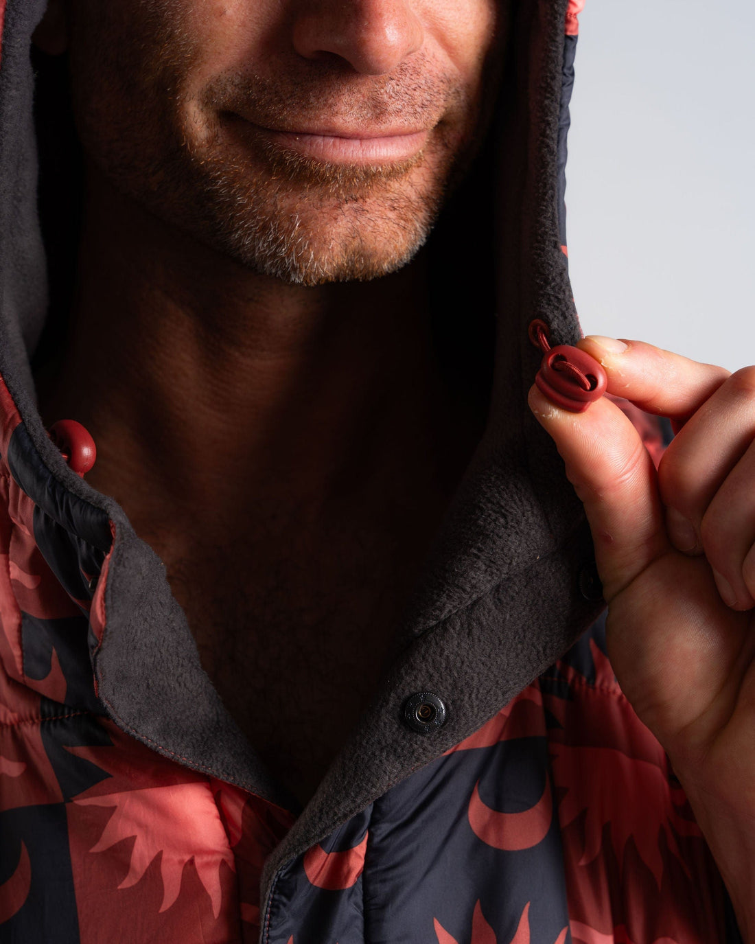 Equinox - Recycled Reversible Poncho - Orange/Grey