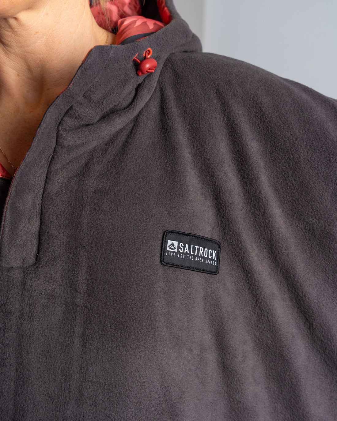 Equinox - Recycled Reversible Poncho - Orange/Grey